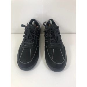 Gravity Defyer Men’s 10 ,Black Leather Athletic Comfort Walking Shoes ,TB8073L
